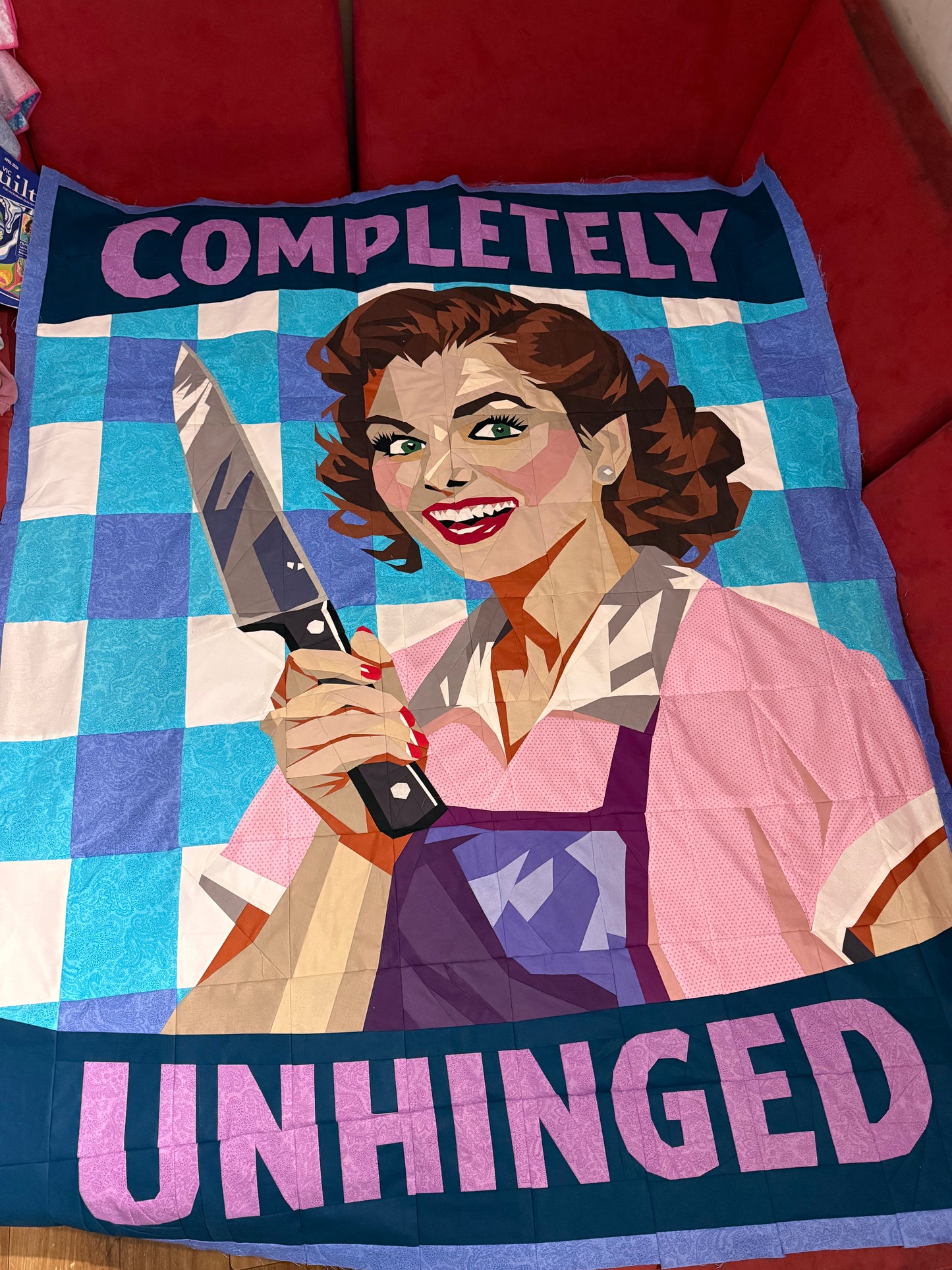 Completely Unhinged - Kristy FPP Quilt Pattern (60x75")
