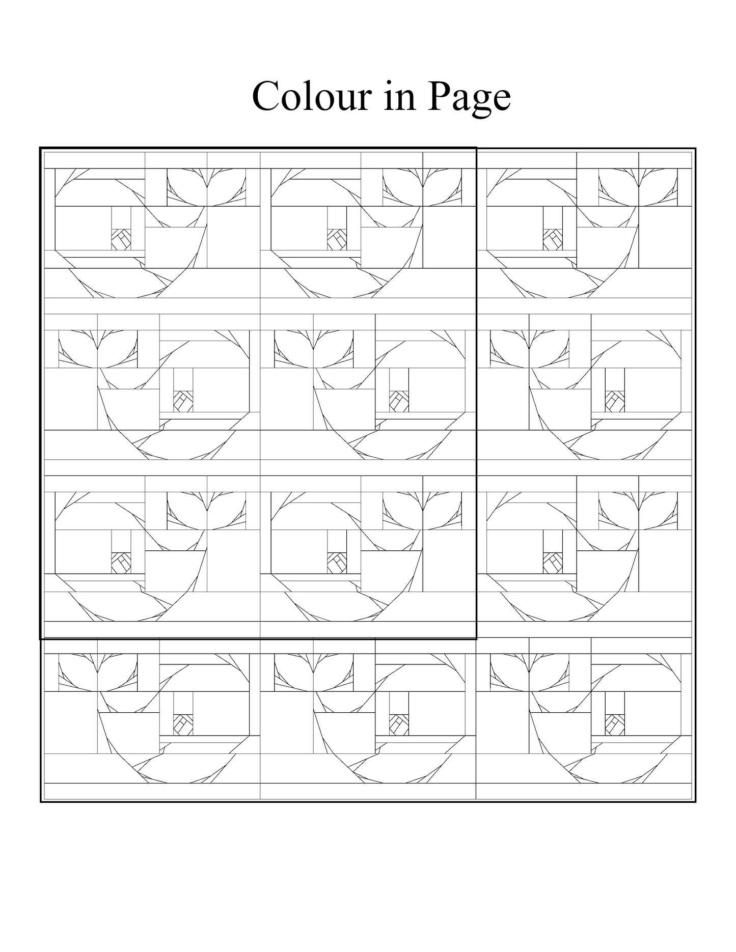 Whale of a Time FPP Quilt Pattern with Pre-Cutting Templates (Digital Download)