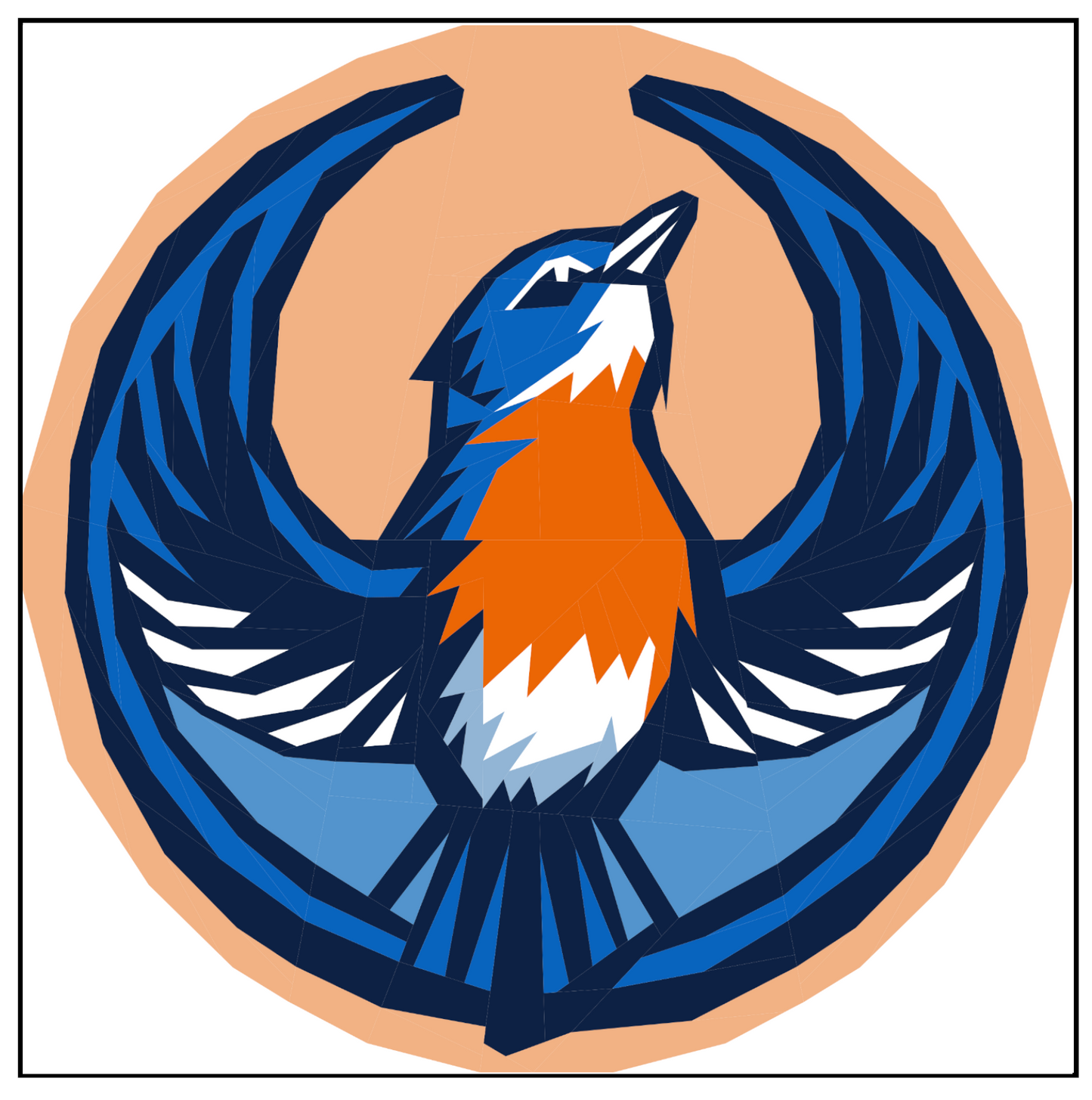 Eastern Bluebird 12"x 12" and 20 x 20" Foundation Paper Piecing Pattern