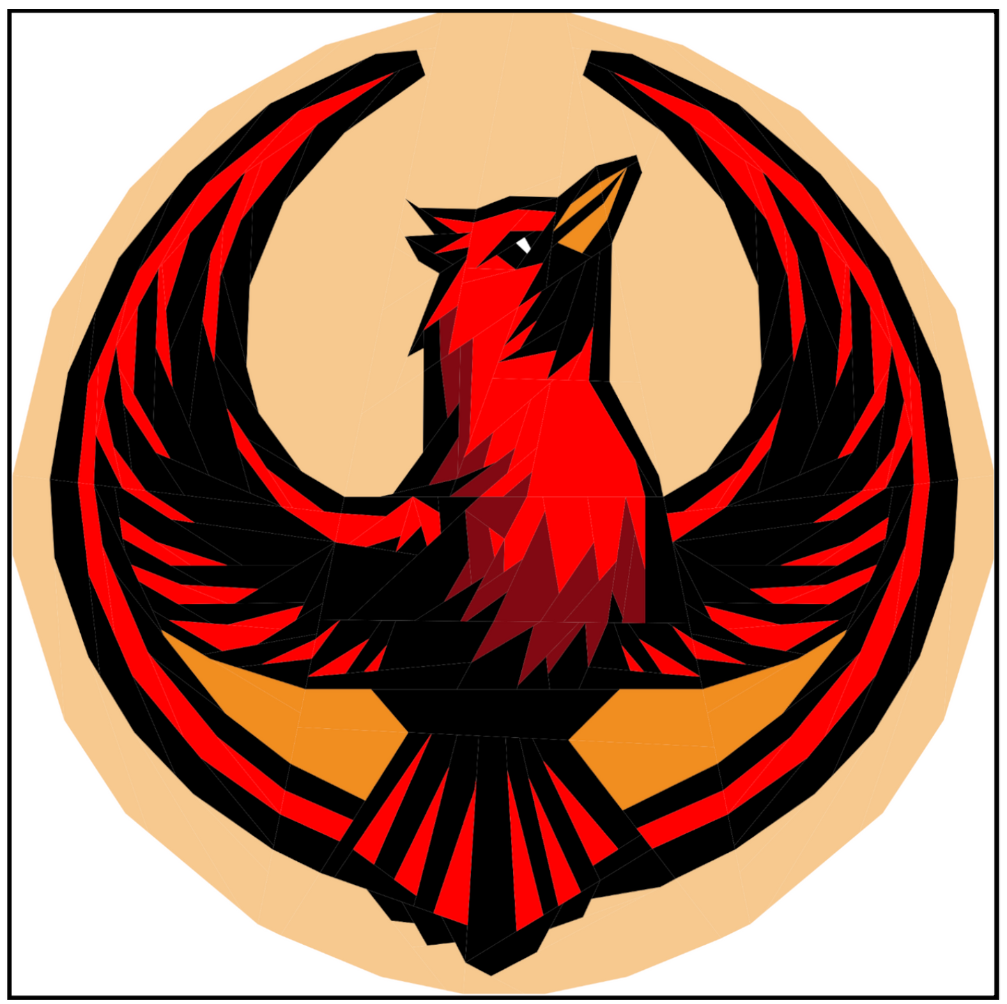 Birds of a Feather - Cardinal - freedom Bird Free Pattern 12 inch and 20 inch block
