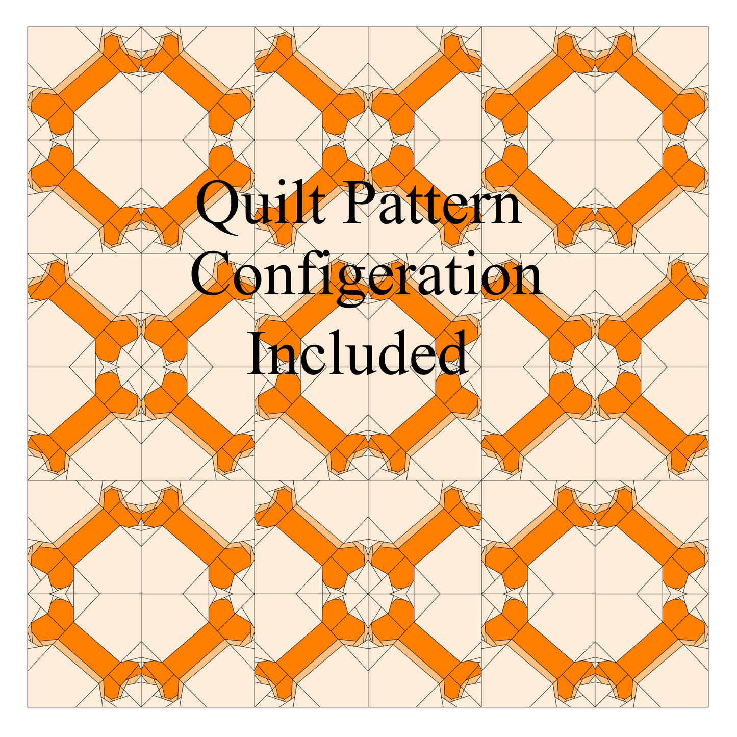 Dog Bone FPP Quilt Block Pattern: 6, 8, 10 inch + Mini Quilt (Digital Download)