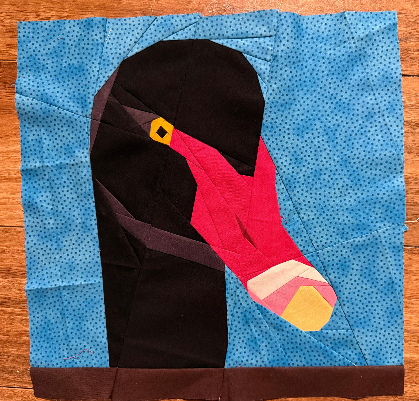 Chips Please – Black Swan Quilt Block Pattern 15x15 inch block | Foundation Paper Piecing FPP | Modern Animal Quilt | 15x15 Inch PDF