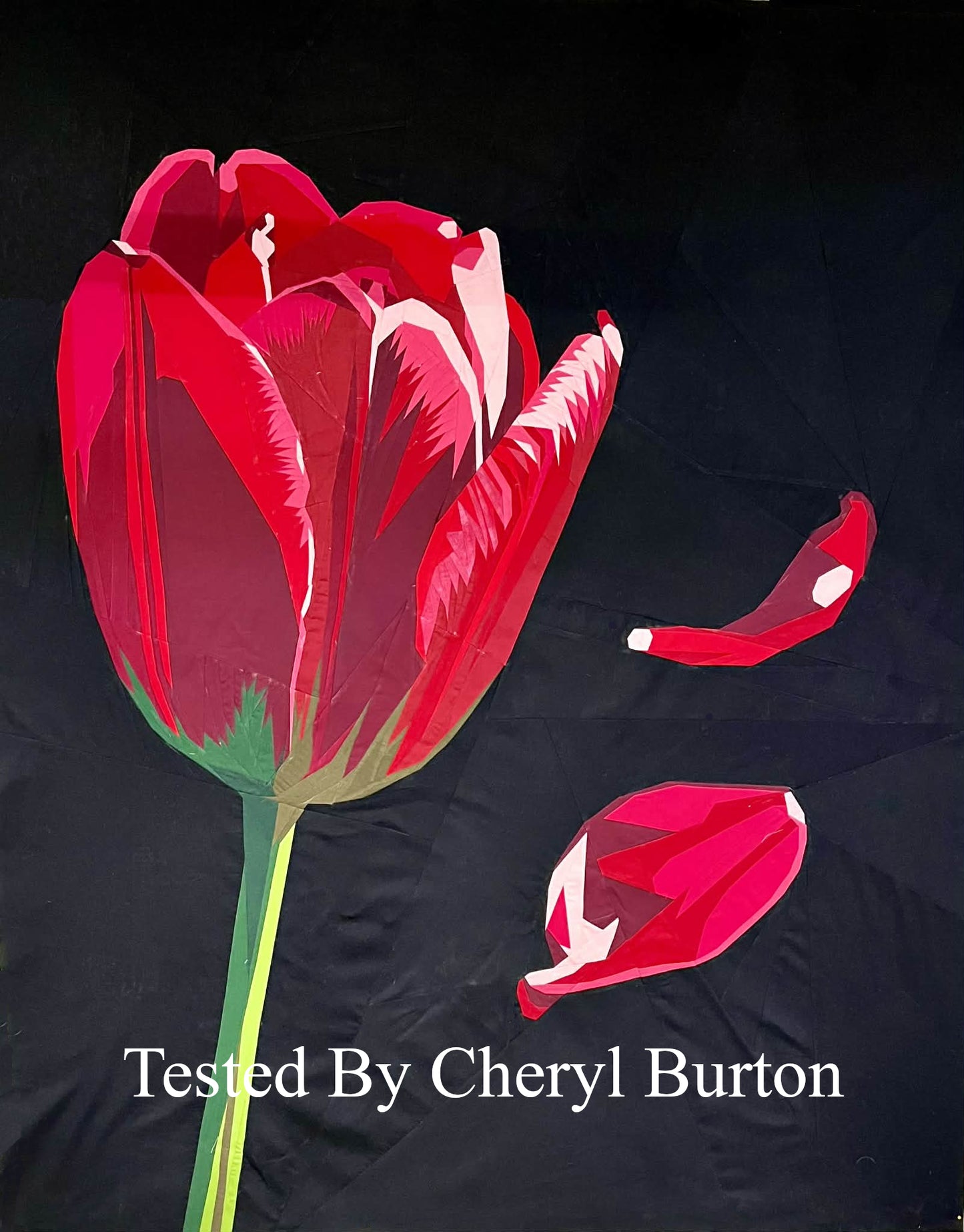 Joann's Tulip – Foundation Paper Piecing Quilt Pattern (50" x 60") (Instant PDF Download)
