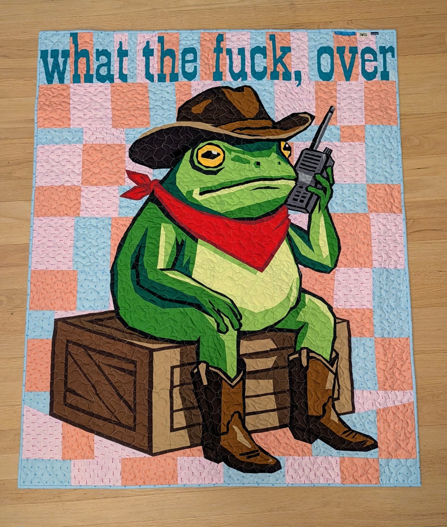 Cowboy Frog Wall Hanging Pattern – 40 x 50