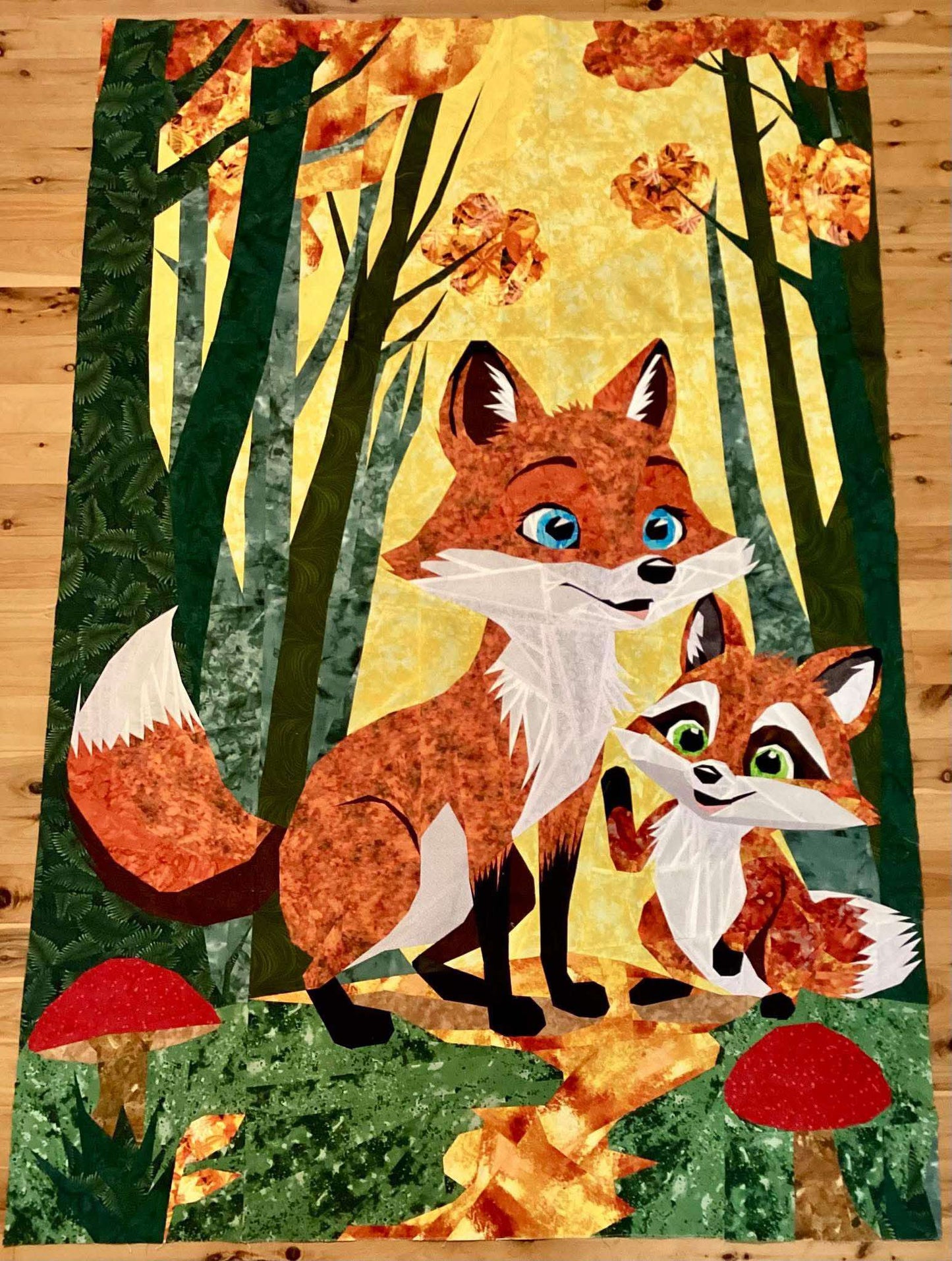 Woodland Creatures fpp Baby Quilt Pattern Foundation Paper Piecing PDF Adorable Animal Quilt Design fox pattern fox fpp pattern
