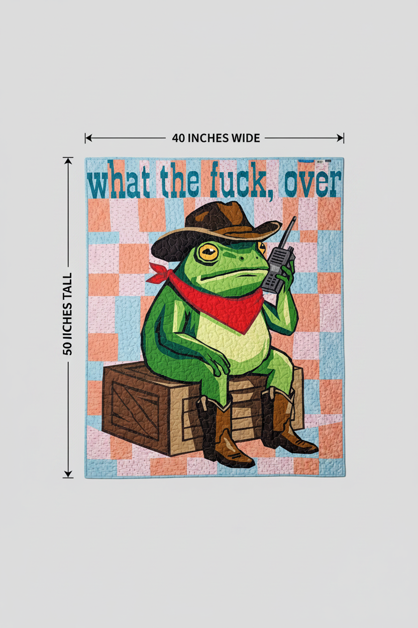 Cowboy Frog Wall Hanging Size Guide