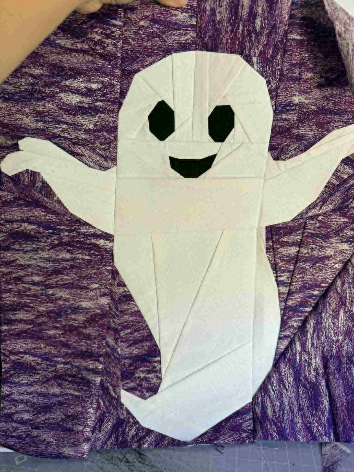 Ghost Quilt Block Pattern: Halloween FPP Easy Sewing (Digital Download)