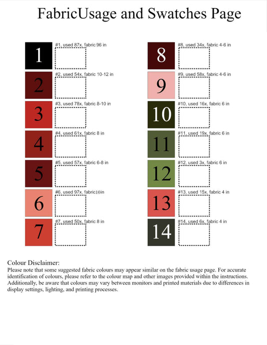 Joann's Tulip – Foundation Paper Piecing Quilt Pattern (50" x 60") (Instant PDF Download)