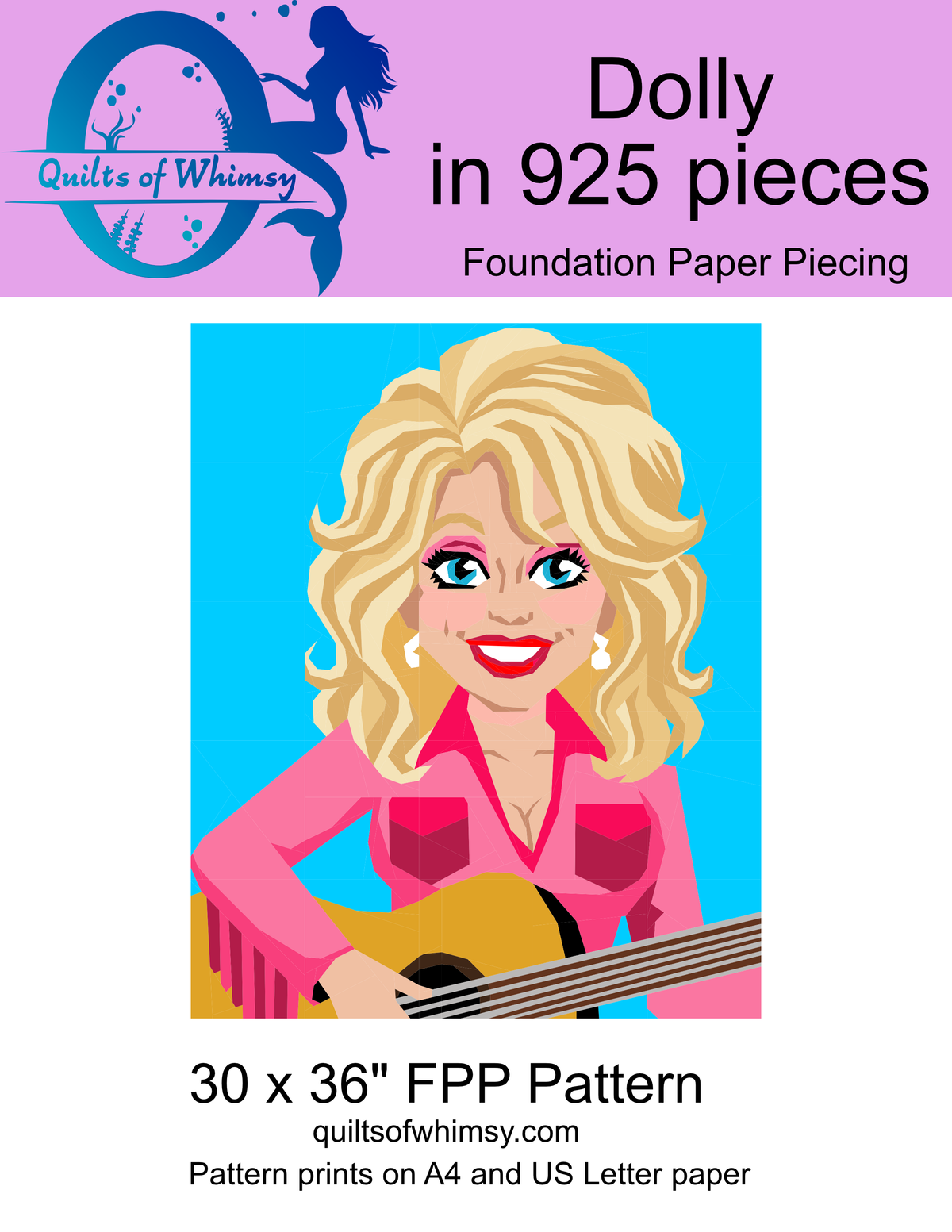 Dolly in 925 Pieces – Dolly Parton Wall Hanging Pattern