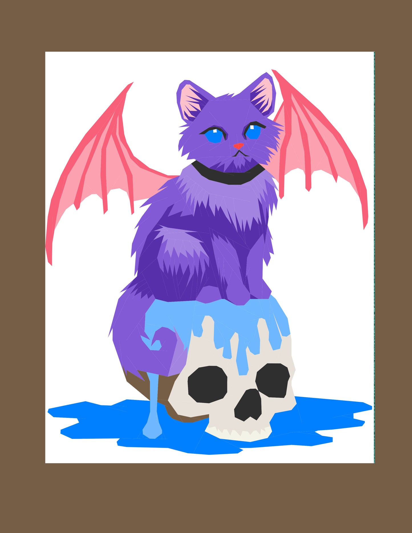 Fluffy and The Sorcerers Skull Foundation paper piecing pattern quilt pattern 48 x 60 inch Halloween Spooky Cat quilt pattern skull pattern