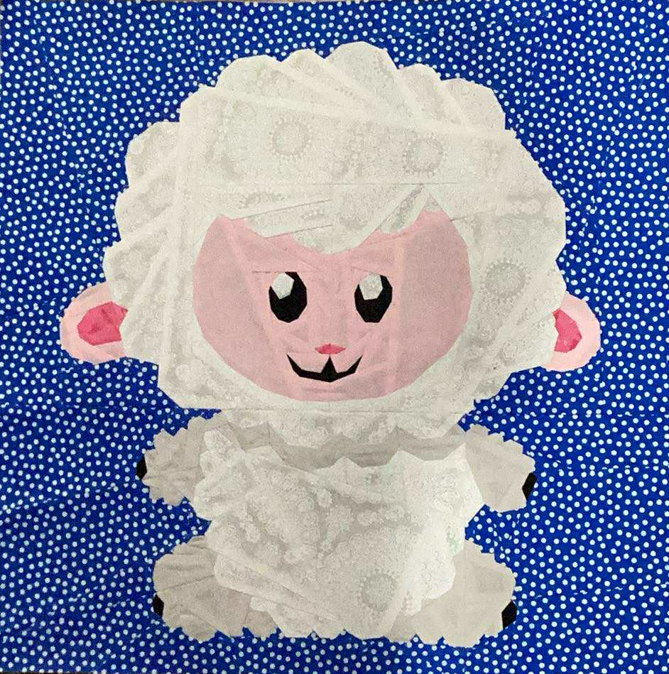 Baby Animals FPP Quilt Block Bundle – Lion, Panda, Lamb &amp; Fox (20x20") | Foundation Paper Piecing Patterns