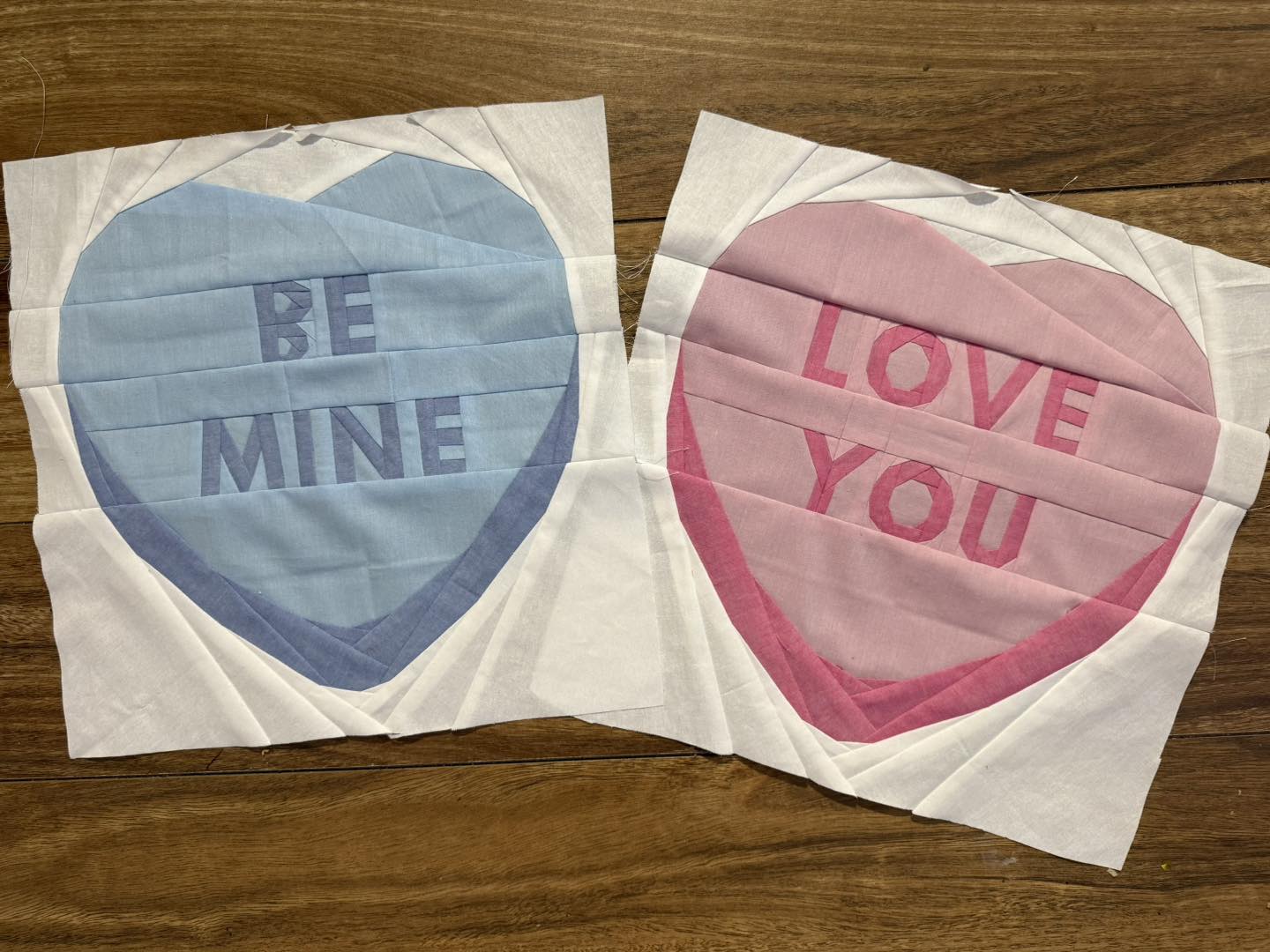 Valentine Heart Candy Quilt Pattern Bundle | Foundation Paper Piecing (FPP) 5 Modern Candy Heart Blocks 15x15 Inch PDF